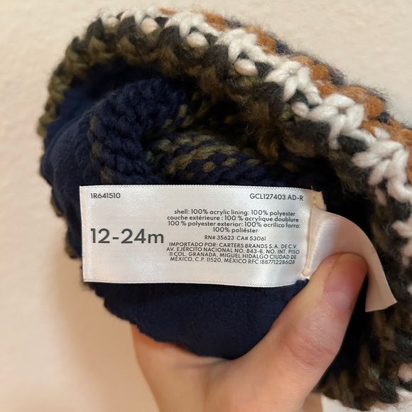 UGG Brown Bear and Carter’s Striped Knit Hat Set - Picture 5 of 11